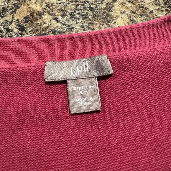 J Jill Womens Cardigan Sweater Preppy Girly Classic Button Up Retro Pink Size XS - Picture 2 of 6